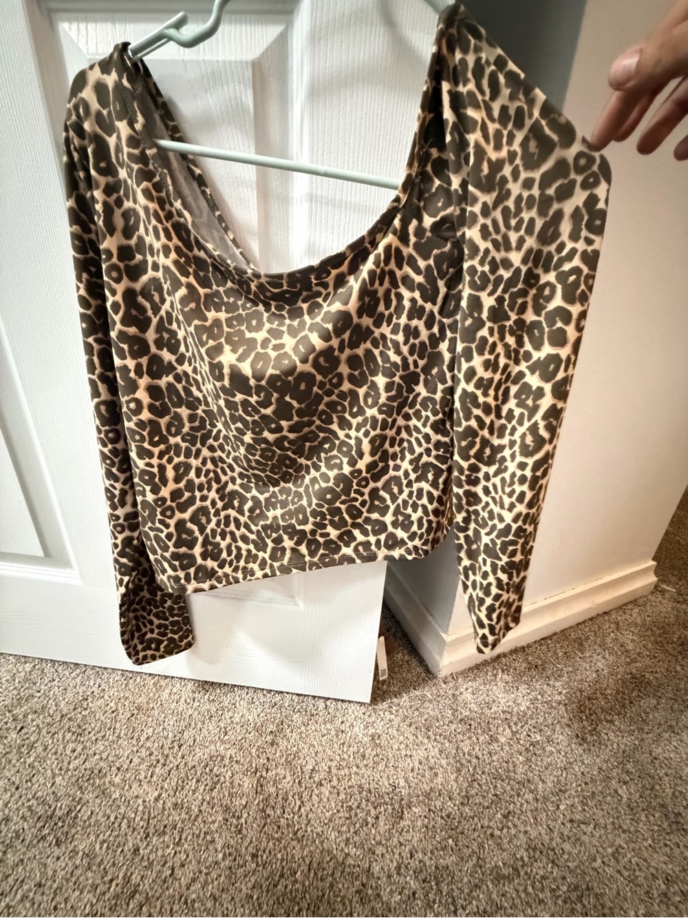 Cotton On Leopard Print Satin Top in Brown and Cream